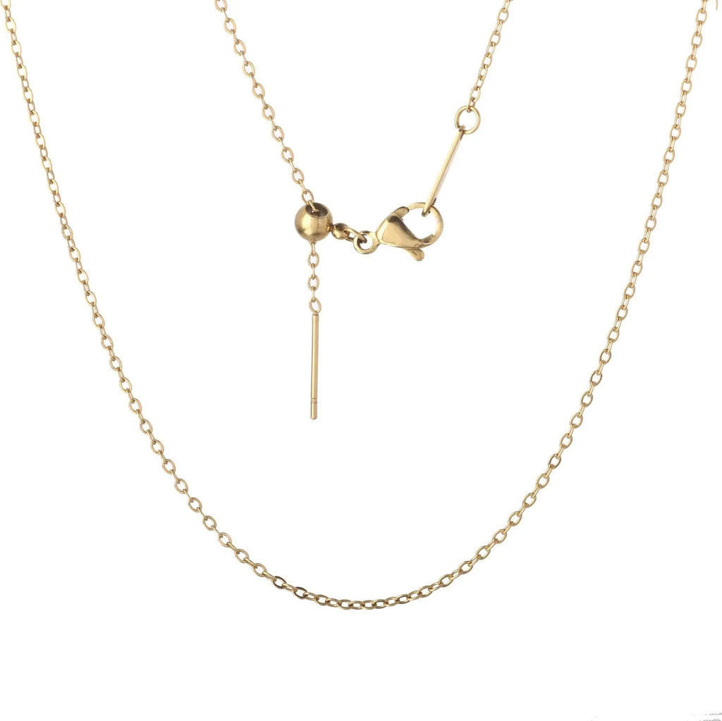 Minimalism 316L Stainless Steel Long Chain Necklace for Women Gold Color Adjustable Necklace for Women Jewelry Wholesale