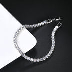 Hip Hop Iced Out 3/4/5Mm Crystal Tennis Bracelet for Men Homme Trendy Punk Zirconia Men'S Chain on the Hand Streetwear Jewelry