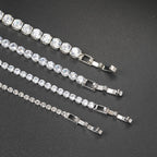 Hip Hop Iced Out 3/4/5Mm Crystal Tennis Bracelet for Men Homme Trendy Punk Zirconia Men'S Chain on the Hand Streetwear Jewelry