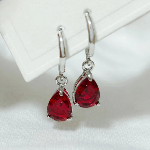 Water Drop Zircon Drop Earrings for Women Pendientes Mujer Silver 925 Rhinestone Jewelry Accessories Party Gifts