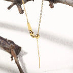 Minimalism 316L Stainless Steel Long Chain Necklace for Women Gold Color Adjustable Necklace for Women Jewelry Wholesale