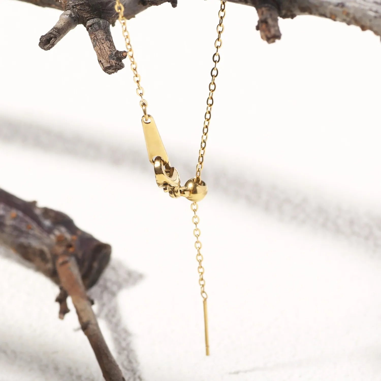 Minimalism 316L Stainless Steel Long Chain Necklace for Women Gold Color Adjustable Necklace for Women Jewelry Wholesale