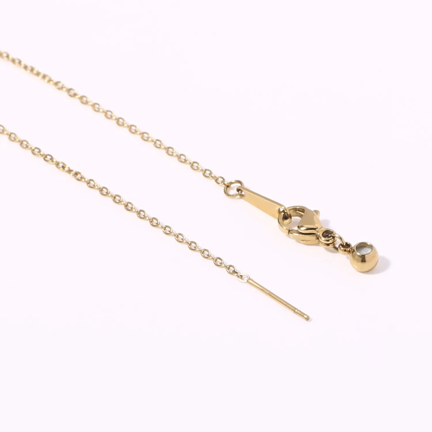 Minimalism 316L Stainless Steel Long Chain Necklace for Women Gold Color Adjustable Necklace for Women Jewelry Wholesale
