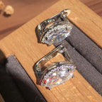 Luxury Simple Natural Zircon Stud Earrings for Women Fashion 925 Silver Bridal Wedding Earrings OL Crystal Jewelry Gifts