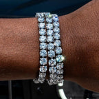 Hip Hop Iced Out 3/4/5Mm Crystal Tennis Bracelet for Men Homme Trendy Punk Zirconia Men'S Chain on the Hand Streetwear Jewelry