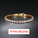 Hip Hop Iced Out 3/4/5Mm Crystal Tennis Bracelet for Men Homme Trendy Punk Zirconia Men'S Chain on the Hand Streetwear Jewelry