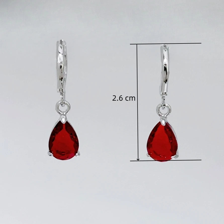 Water Drop Zircon Drop Earrings for Women Pendientes Mujer Silver 925 Rhinestone Jewelry Accessories Party Gifts