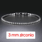 Hip Hop Iced Out 3/4/5Mm Crystal Tennis Bracelet for Men Homme Trendy Punk Zirconia Men'S Chain on the Hand Streetwear Jewelry